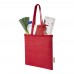 Madras 140 g/m² Baumwoll Tragetasche aus GRS recycelter Baumwolle. 7L, rot