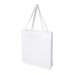 Madras 140 g/m² Baumwoll Tragetasche mit Seitenfalten aus GRS recycelter Baumwolle 12L, weiss