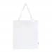 Madras 140 g/m² Baumwoll Tragetasche mit Seitenfalten aus GRS recycelter Baumwolle 12L, weiss