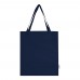 Madras 140 g/m² Baumwoll Tragetasche mit Seitenfalten aus GRS recycelter Baumwolle 12L, navy