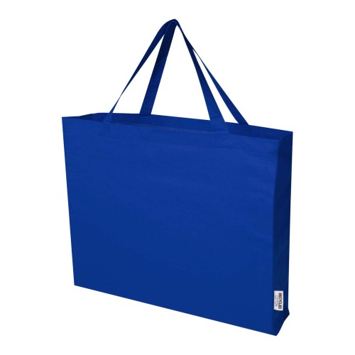 Odessa 220 g/m² Baumwoll Tragetasche aus GRS recycelter Baumwolle 40L, royalblau