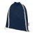 Oregon 140 g/m² GRS recycled cotton drawstring bag, Navy
