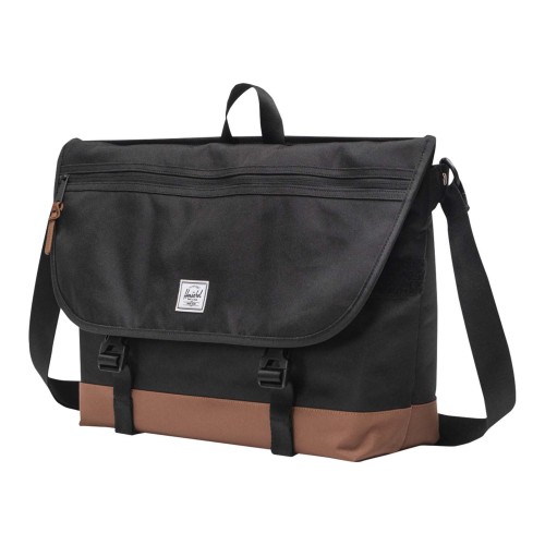 Herschel Cove recycled messenger bag 22.5L, Black