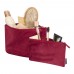 Swift GRS recycled velvet toiletry bag set, Burgundy