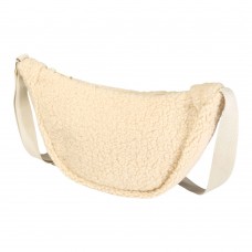 Bear GRS recycled sherpa crossbody bag 3L, Natural