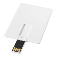 Slim card-shaped 2GB USB flash drive, White