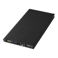 Plate 8000 mAh aluminium power bank, Black