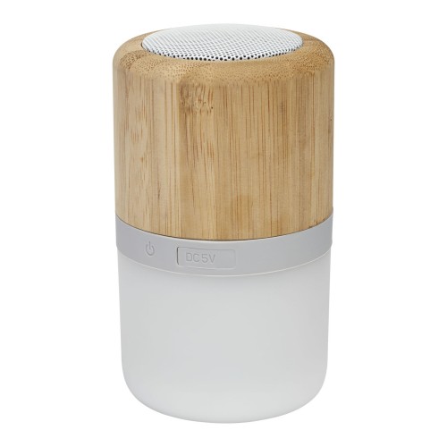 Aurea bamboo Bluetooth® speaker with light, Natural