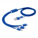 Versatile 5-in-1 charging cable, Royal blue