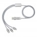 Versatile 5-in-1-Ladekabel, silber