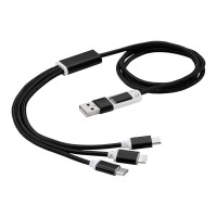 Versatile 5-in-1 charging cable, Black