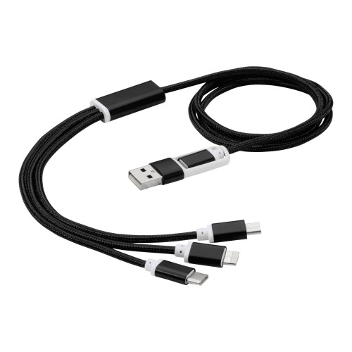 Versatile 5-in-1-Ladekabel, schwarz