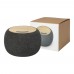 Ecofiber Bluetooth® speaker en draadloos oplaadstation van bamboe/RPET. Natuur, Grijs