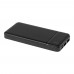 Loop 10.000 mAh recycled plastic power bank, Black