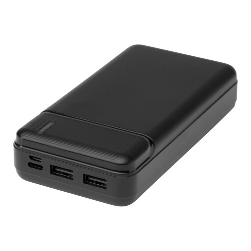 Loop 20.000 mAh Powerbank aus recyceltem Kunststoff, schwarz