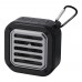 Solo 3W IPX5 RCS recycled plastic solar Bluetooth® speaker with carabiner, Black