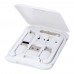 Savvy recycled plastic modular charging cable with phone holder, White
