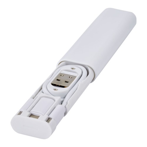 Whiz recycled plastic modular charging cable, White