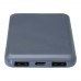 Asama type-C powerbank van 5000 mAh van gerecycled plastic, Hale blauw