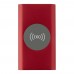Juice type-C draadloze powerbank van 4000 mAh van gerecycled aluminium, Rood