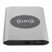 Juice 4000 mAh Type-C recycled aluminium wireless power bank, Silver