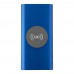 Juice 8000 mAh Type-C recycled aluminium wireless power bank, Royal blue