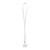 Franz 5 in 1 Lanyard Kabel aus recyceltem Kunststoff für Smartphones mit integrierter Datensynchronisierung und 65 W Schnellladefunktion, weiss