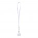 Franz 5 in 1 Lanyard Kabel aus recyceltem Kunststoff für Smartphones mit integrierter Datensynchronisierung und 65 W Schnellladefunktion, weiss