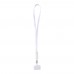 Franz 5 in 1 Lanyard Kabel aus recyceltem Kunststoff für Smartphones mit integrierter Datensynchronisierung und 65 W Schnellladefunktion, weiss