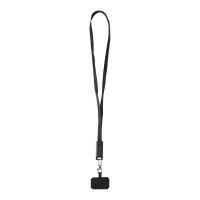 Franz 5 in 1 Lanyard Kabel aus recyceltem Kunststoff für Smartphones mit integrierter Datensynchronisierung und 65 W Schnellladefunktion, schwarz