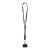 Franz 5 in 1 Lanyard Kabel aus recyceltem Kunststoff für Smartphones mit integrierter Datensynchronisierung und 65 W Schnellladefunktion, schwarz