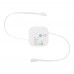 Gloas Aufrollbares 5 in 1 Kabel aus Recyclingmaterial mit Datensynchronisierung und 100 W Schnellladefunktion sowie Smartphone Toolkit, weiss
