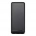 Adhil 10.000 mAh 10W recycled plastic power bank with 2 built-in cables, Black