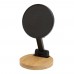 Alcor Klappbare magnetische Smartphonehalterung aus recyceltem Kunststoff mit Bambusdetails, schwarz