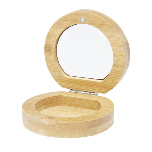 Afrodit bamboo pocket mirror, Natural