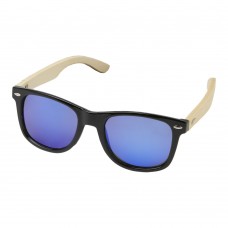 Taiyō rPET/bamboo mirrored polarized sunglasses in gift box, Wood