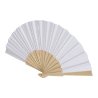 Manuela hand fan, White