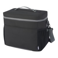 Aqua wasserabweisende Kühltasche für 20 Dosen aus GRS Recyclingmaterial 22 L, schwarz