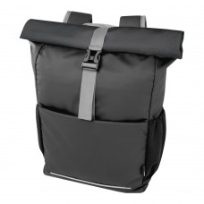 Aqua GRS gerecyclede waterbestendige 15 inch roll-top fietstas 20 l, Zwart