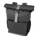 Aqua GRS gerecyclede waterbestendige 15 inch roll-top fietstas 20 l, Zwart