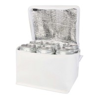 Spectrum 6-can recycled non-woven cooler bag 4L, White