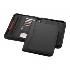 Ebony A4 portfolio met ritssluiting, Zwart