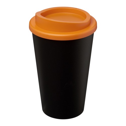 Americano® 350 ml Isolierbecher. schwarz, orange