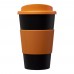 Americano® 350 ml insulated tumbler with grip. Black, Orange