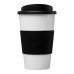 Americano® 350 ml geïsoleerde beker met grip. Wit, Zwart