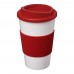 Americano® 350 ml Isolierbecher mit Schutzring. weiss, rot Americano® 350 ml Isolierbecher mit Schutzring. weiss, rot