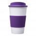Americano® 350 ml insulated tumbler with grip. White, Purple