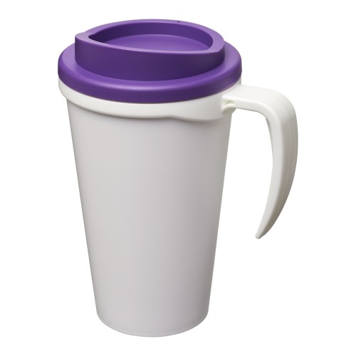 Americano® Grande 350 ml insulated mug. White, Purple
