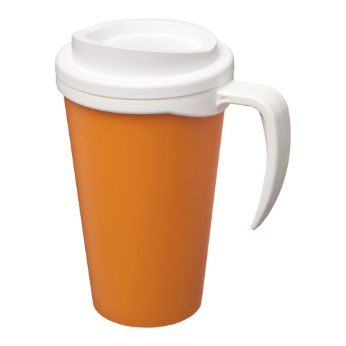 Americano® Grande 350 ml insulated mug. Orange, White