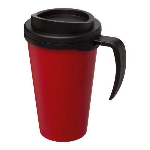 Americano® Grande 350 ml insulated mug. Red, Black